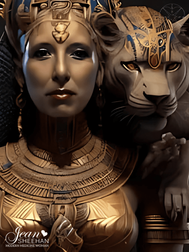 Egyptian Sekhmet and Bastet